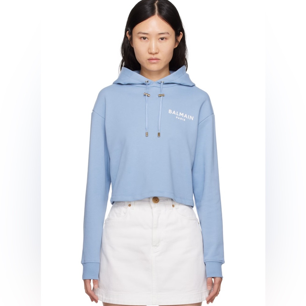 Balmain Cropped Hoodie
